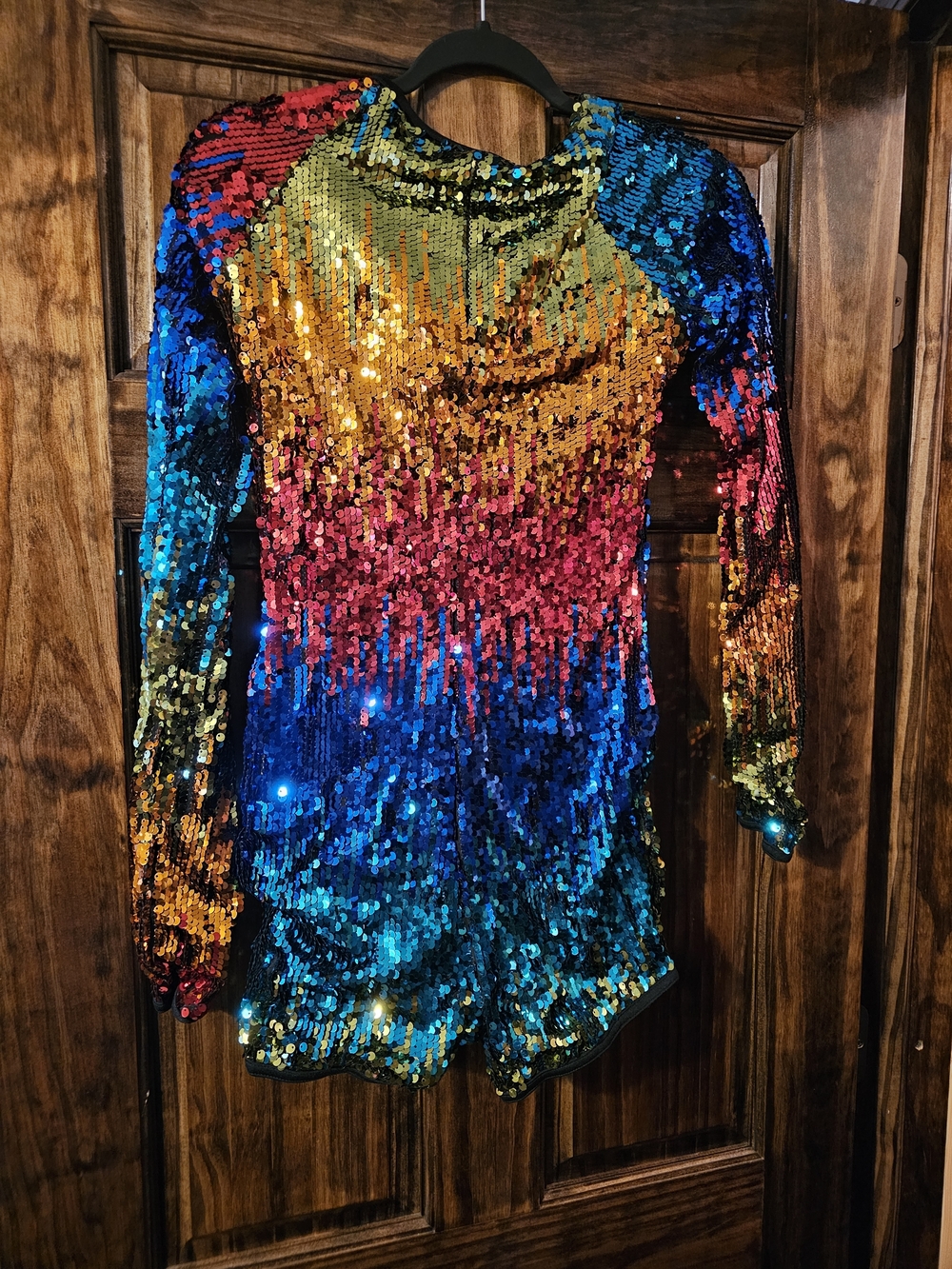 Weissman Red and Blue Sequined Costume Piece
